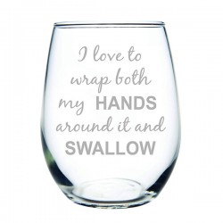 Funny Stemless Wine Glass Cup 15oz
