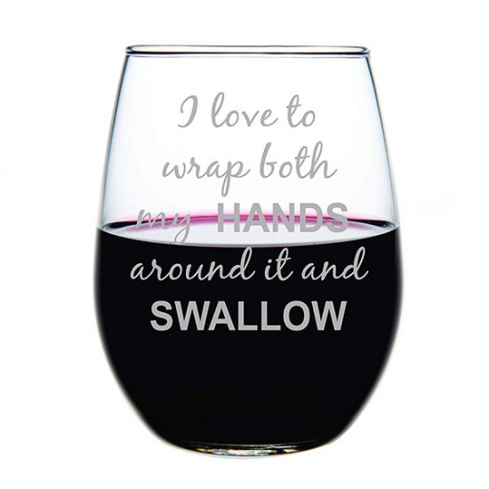 Funny Stemless Wine Glass Cup 15oz