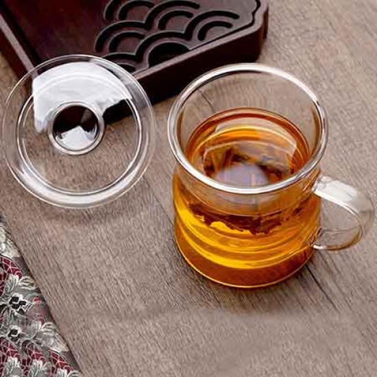 Glass Tea Cups With Infuser 400ml/14.0oz