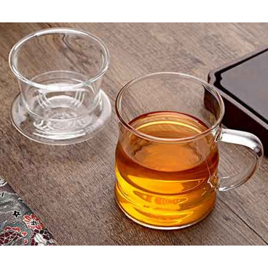 Glass Tea Cups With Infuser 400ml/14.0oz