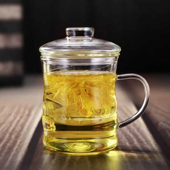 Glass Tea Cups With Infuser 400ml/14.0oz