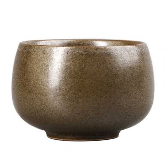 Chinese Ceramic Gongfu Teacups Of 2 Brown