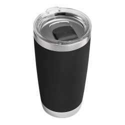 HwaGui Black Stainless Steel Vacuum Insulated Tumbler With Magslider Lid 20oz