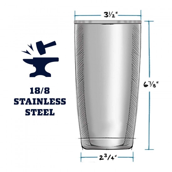 HwaGui Black Stainless Steel Vacuum Insulated Tumbler With Magslider Lid 20oz