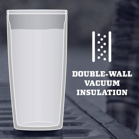 HwaGui Black Stainless Steel Vacuum Insulated Tumbler With Magslider Lid 20oz