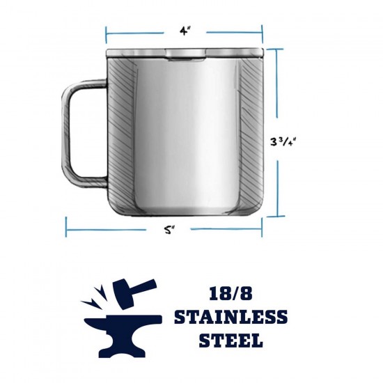 Stainless Steel Insulated Mug With Standard Lid 14oz