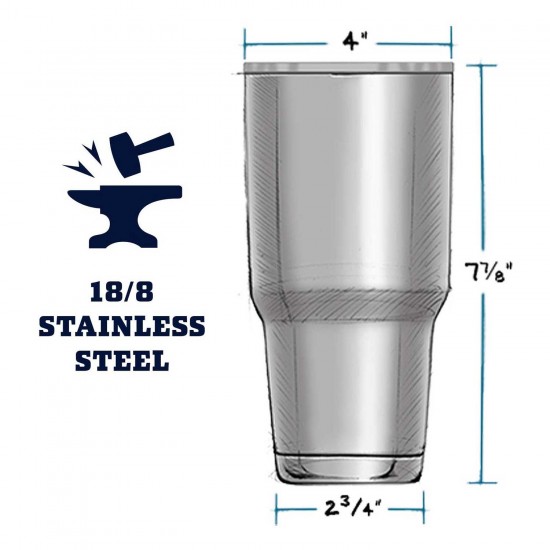 Stainless Steel Vacuum Insulated Tumbler With Magslider Lid Black 30oz