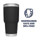 Stainless Steel Vacuum Insulated Tumbler With Magslider Lid Black 30oz