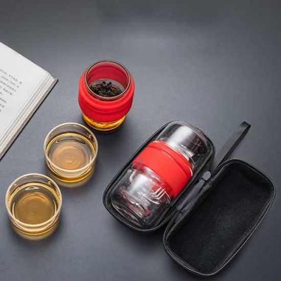 Mini Travel Glass Tea Cups Set