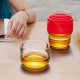 Mini Travel Glass Tea Cups Set