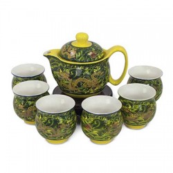 Chinese Dragon Ceramic Tea Pot Set