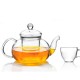 Clear Glass Teapot Set with Infuser 4 Glass Tea Cups