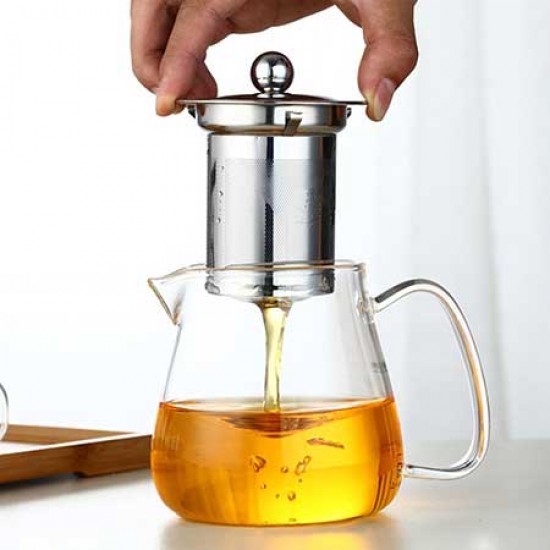 Loose Leaf And Blooming Glass Tea Pot 450ml/17oz