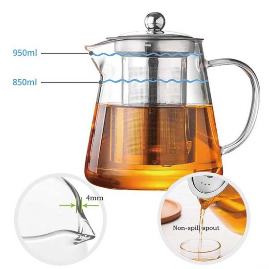 Loose Leaf And Blooming Glass Tea Pot 950ml/32oz