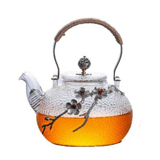 Plum Blossom Glass Teapot 800ml/27oz