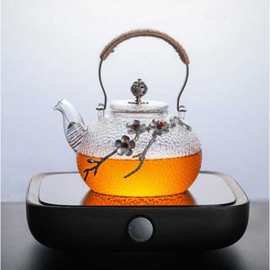 Plum Blossom Glass Teapot 800ml/27oz