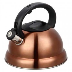 Brown Stainless Steel Whistle Tea Kettle